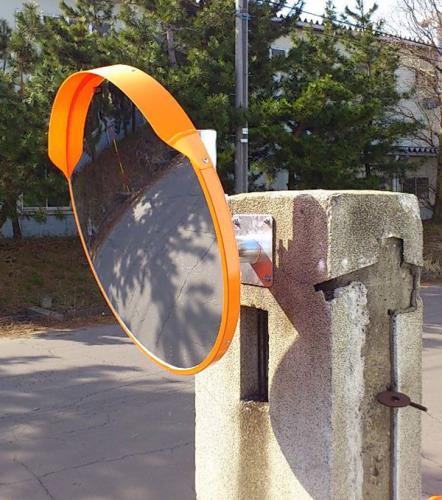 ESCO（エスコ） φ600mm 凸面ミラー(丸型･壁面用/ｽﾃﾝﾚｽ製) EA724ZY-101