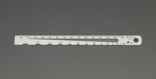 シンワ測定 0.5- 7.0mm ﾗﾃﾞｨｱｽｹﾞｰｼﾞ(直径ｹﾞｰｼﾞ･直尺付) 73570