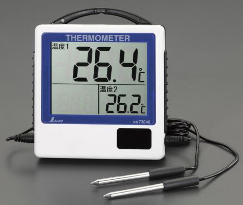 シンワ測定 デジタル温度計(2点計測) 73046