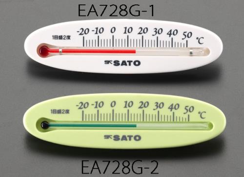 佐藤計量器製作所 108x30mm 温度計(ﾎﾜｲﾄ) 1034-00