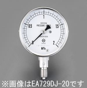 ESCO（エスコ） G 1/4'/100mm/0-2.0MPa 圧力計(ｽﾃﾝﾚｽ製) EA729DL-20