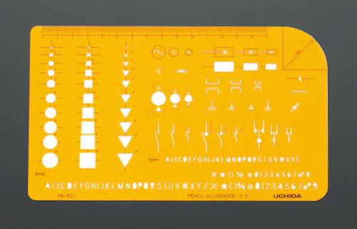 ESCO（エスコ） 電気記号定規 EA736MA-42A