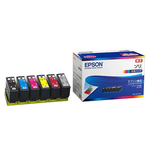 エプソン（EPSON） [ｴﾌﾟｿﾝ] ｲﾝｸｶｰﾄﾘｯｼﾞ(6色ｾｯﾄ/SOR-6CL) SOR-6CL