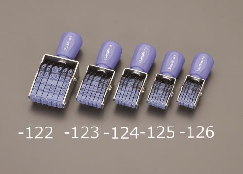 ESCO（エスコ） ４号 回転印(欧文6連･ｺﾞｼｯｸ体) EA762AF-124