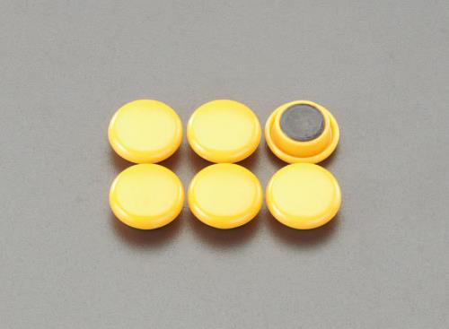 ESCO（エスコ） φ20mm マグネット(黄/6個) EA762FG-17