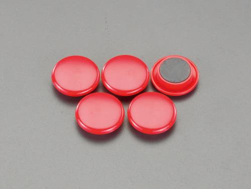 ESCO（エスコ） φ30mm マグネット(赤/5個) EA762FG-25