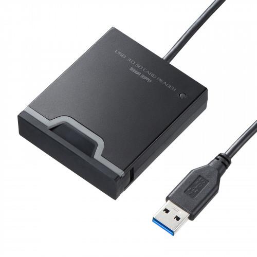 サンワサプライ USB3.0 ｶｰﾄﾞﾘｰﾀﾞｰ(SDｶｰﾄﾞ用/ｺﾞﾑ製ｶﾊﾞｰ付) ADR-3SDUBKN