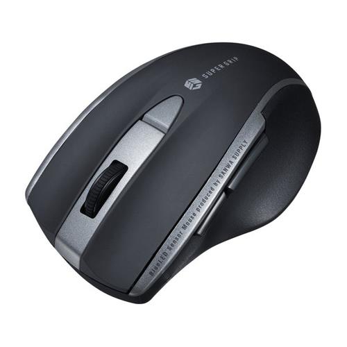 サンワサプライ [単4x2本] ﾜｲﾔﾚｽﾏｳｽ(Bluetooth/BlueLED/黒) MA-BTBL167BK