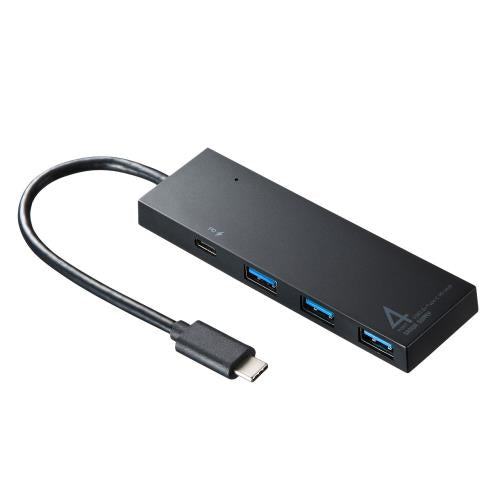 サンワサプライ [３ﾎﾟｰﾄ+USB PD] ＵＳＢ３.０ハブ(Type-C) USB-3TCH8BK