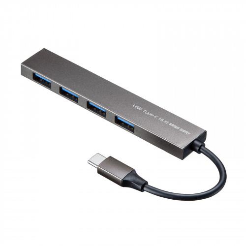 サンワサプライ [４ﾎﾟｰﾄ] ＵＳＢ3.0スリムハブ(Type-C) USB-3TCH25SN
