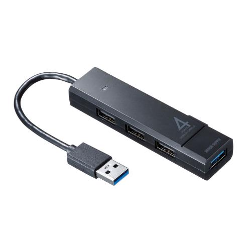 サンワサプライ [3+1ﾎﾟｰﾄ] USB2.0+3.0 コンボハブ USB-3H421BK