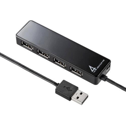 サンワサプライ [４ﾎﾟｰﾄ] USB2.0ハブ(HDD接続対応) USB-HTV410BKN2