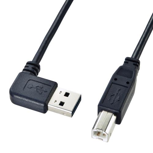 サンワサプライ 1.5m 両面挿せるUSBｹｰﾌﾞﾙ(A-B/2.0対応/L型) KU-RL15