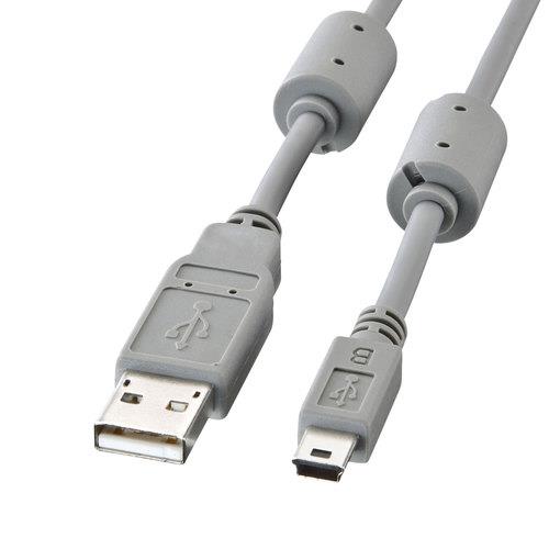 サンワサプライ 5.0m ミニUSBケーブル(A-ﾐﾆB5pin/2.0対応) KU-AMB550K