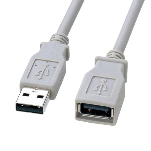 サンワサプライ 1.0m USB延長ケーブル(A-A/2.0対応/ﾉﾝﾊﾛｹﾞﾝ KU20-ECEN1K