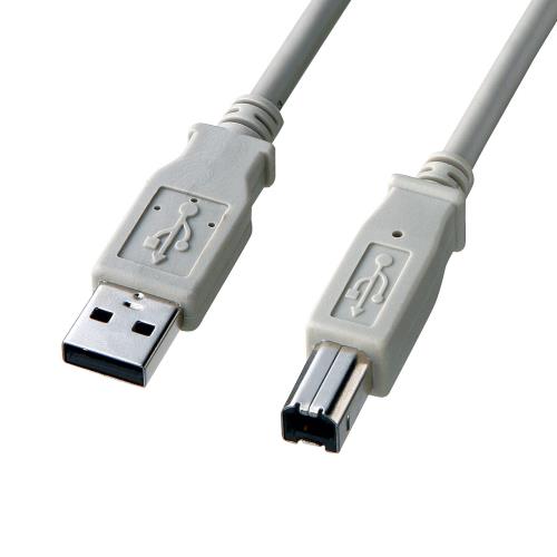 サンワサプライ 1.0m USBケーブル(A-B/2.0対応/ﾉﾝﾊﾛｹﾞﾝ) KU20-EC1K