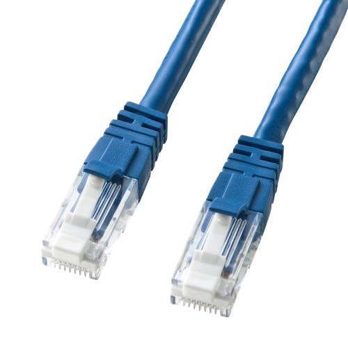 サンワサプライ 50 m LANｹｰﾌﾞﾙ(CAT6/つめ折れ防止/ﾌﾞﾙｰ) KB-T6TS-50BL
