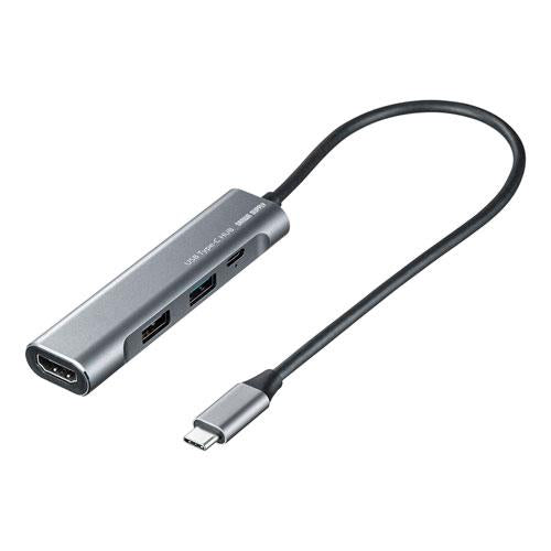 サンワサプライ [USB3.2Gen1] 3ﾎﾟｰﾄﾊﾌﾞ(HDMIﾎﾟｰﾄ搭載/ﾀｲﾌﾟC USB-3TCH37GM