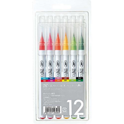 呉竹（Kuretake） 12本組 水性筆ペン RB-6000AT/12VA