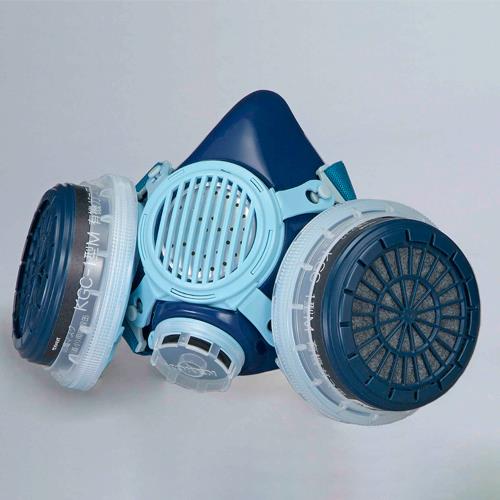 ESCO（エスコ） 直結型防毒マスク(2缶式/伝声器付) EA800MX-12