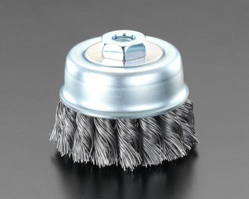 ESCO（エスコ） φ75mm/M10x1.5 ワイヤーブラシ(ｶｯﾌﾟ型) EA809-22