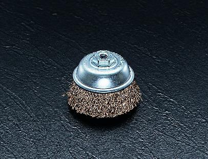 ESCO（エスコ） φ75mm/M10x1.5 ワイヤーブラシ(ｶｯﾌﾟ型) EA809-2