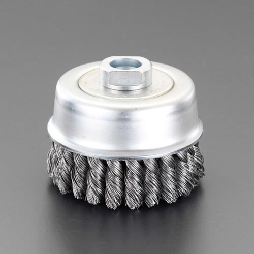 ESCO（エスコ） 86mm/M16 ワイヤーブラシ(ｶｯﾌﾟ型/ｽﾁｰﾙ製) EA809YL-6