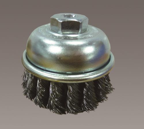 ESCO（エスコ） 75mm/M10 ワイヤーブラシ(ｶｯﾌﾟ型/ｽﾃﾝﾚｽﾂｲｽ EA809YS-7
