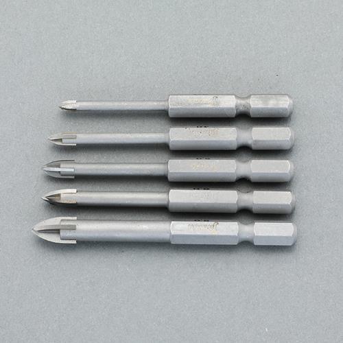 ESCO（エスコ） 3.4-8.0mm/５本組 クロスドリル(磁器ﾀｲﾙ用) EA811AL