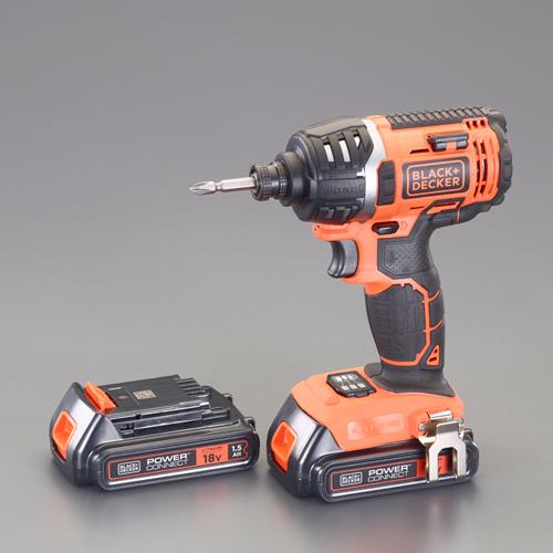 BLACK+DECKER（ﾌﾞﾗｯｸ・ｱﾝﾄﾞ・ﾃﾞｯｶｰ） DC18V インパクトドライバー(充電式) EXI18