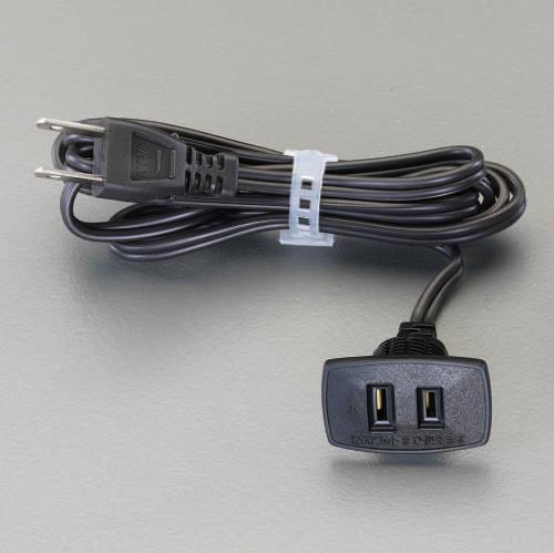 ESCO（エスコ） AC125V/15Ax1.5m コンセント(埋め込み/茶) EA815HN-1BA