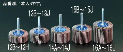 ESCO（エスコ） #100 50x30mm/6.0mm軸 フラップホイール EA819AE-15D