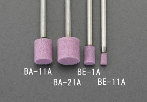 ESCO（エスコ） 10x10mm/3mm軸 軸付砥石(赤) EA819BA-21A