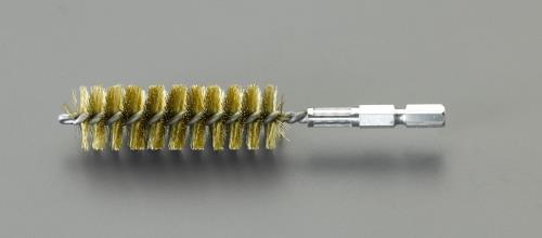 ESCO（エスコ） 25mm 六角軸付チューブラシ(真鍮) EA819BL-325