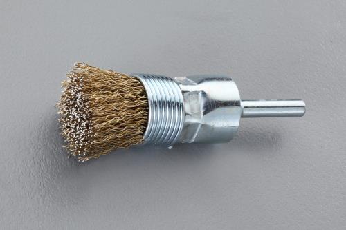 ESCO（エスコ） 25mm/6mm軸 軸付ブラシ(ｴﾝﾄﾞ型/ｽﾁｰﾙ製) EA819BM-113