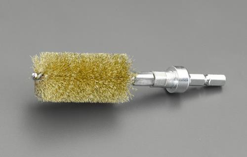 ESCO（エスコ） 25x50mm 6角軸 ワイヤーブラシ(真鍮線) EA819BT-115