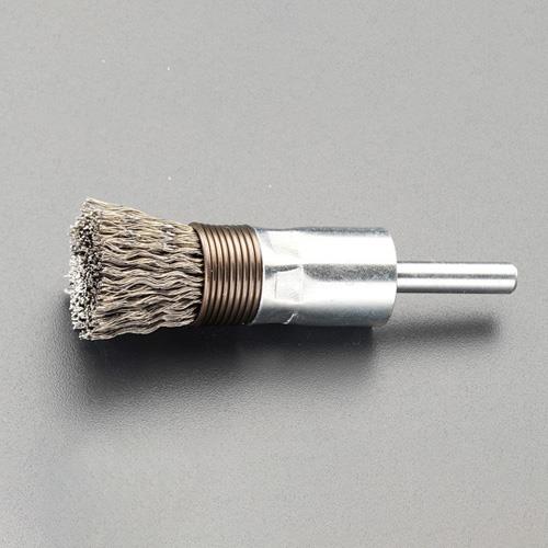 ESCO（エスコ） 15mm/6.0mm軸 軸付ブラシ(ｴﾝﾄﾞ型 ｽﾃﾝﾚｽ製) EA819BT-26