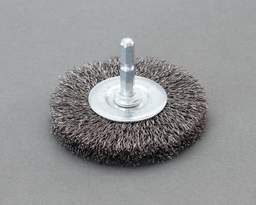 ESCO（エスコ） 100mm 6角軸 ワイヤーブラシ(平型/銅線) EA819BT-323