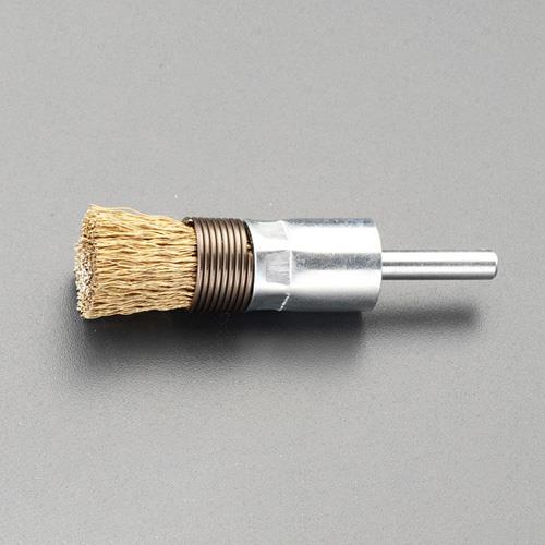 ESCO（エスコ） 21mm/6.0mm軸 軸付ブラシ(ｴﾝﾄﾞ型 ｽﾁｰﾙ製) EA819BT-8