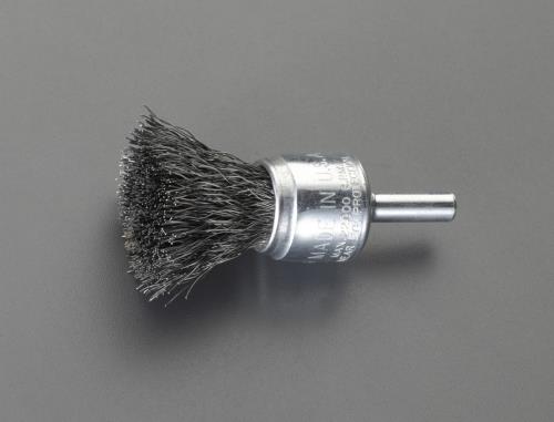 ESCO（エスコ） 13mm/6.35mm軸 エンド型軸付ブラシ(ｽﾁｰﾙ製) EA819BV-13