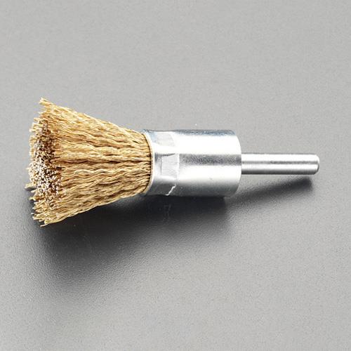 ESCO（エスコ） 21mm/ 6.0mm軸 エンド型軸付ブラシ(ｽﾁｰﾙ製) EA819BV-8