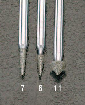 ESCO（エスコ） 2.5x6.9x44.5mm ダイヤモンドバー(3mm軸) EA819DG-6