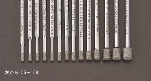 ESCO（エスコ） 2.0x5.0x55mm ＣＢＮバー(3mm軸) EA819DJ-155