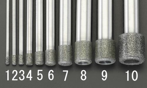 ESCO（エスコ） 12x12.0x100mm ﾀﾞｲﾔﾓﾝﾄﾞﾊﾞｰ(10mm軸) EA819DY-9
