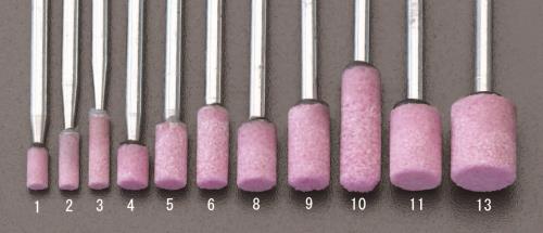 ESCO（エスコ） 6x13mm/3mm軸 軸付砥石(赤 2本) EA819HS-9