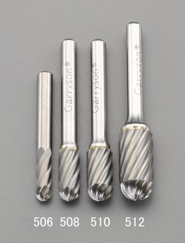 ESCO（エスコ） [快削] 6x19mm/6mm軸 超硬ｶｯﾀｰ(ｽﾃﾝﾚｽ用) EA819JB-506