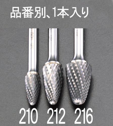 ESCO（エスコ） 16x25mm/ 6mm軸 超硬カッター(鉄･鋳物用) EA819JE-216