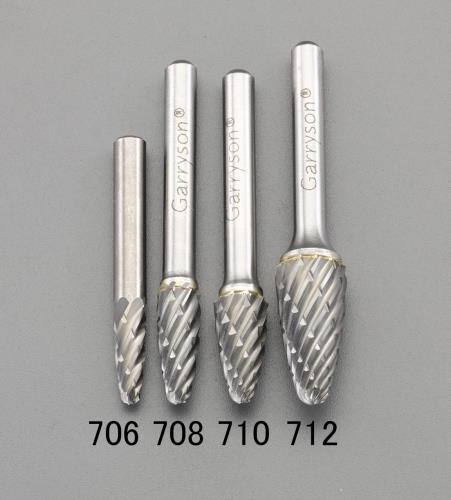 ESCO（エスコ） [快削]12x25mm/6mm軸 超硬ｶｯﾀｰ(鉄･鋳物用) EA819JE-712