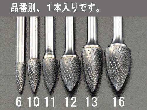 ESCO（エスコ） 12x19mm/ 6mm軸 超硬カッター EA819JF-13