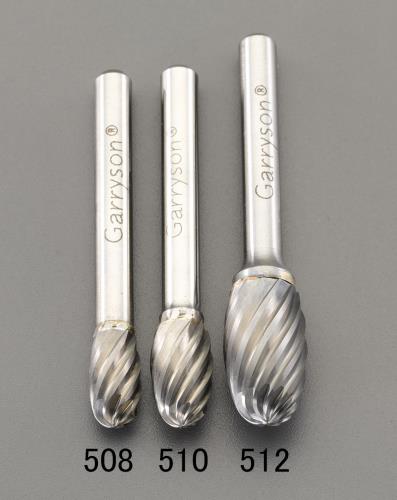 ESCO（エスコ） [快削] 8x13mm/6mm軸 超硬ｶｯﾀｰ(ｽﾃﾝﾚｽ用) EA819JG-508